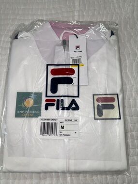 Official FILA BNP Paribas Tennis Open Warm Up Jacket, MED, NWT